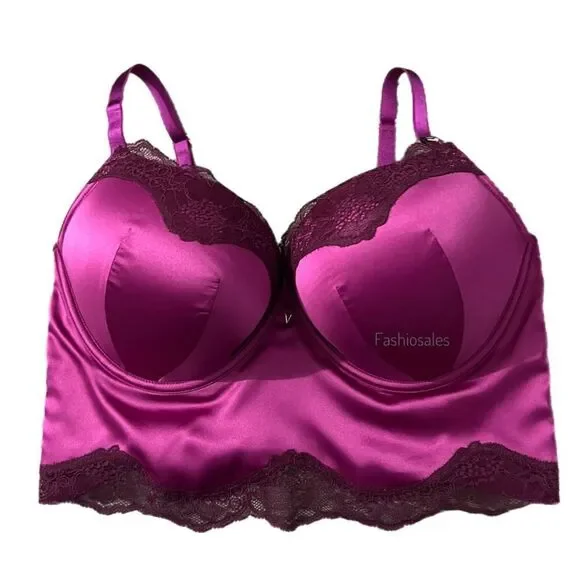 Victorias Secret Very Sexy Bombshell Add-2-Cups Push Up Corset Top Raspberry - Picture 3 of 10